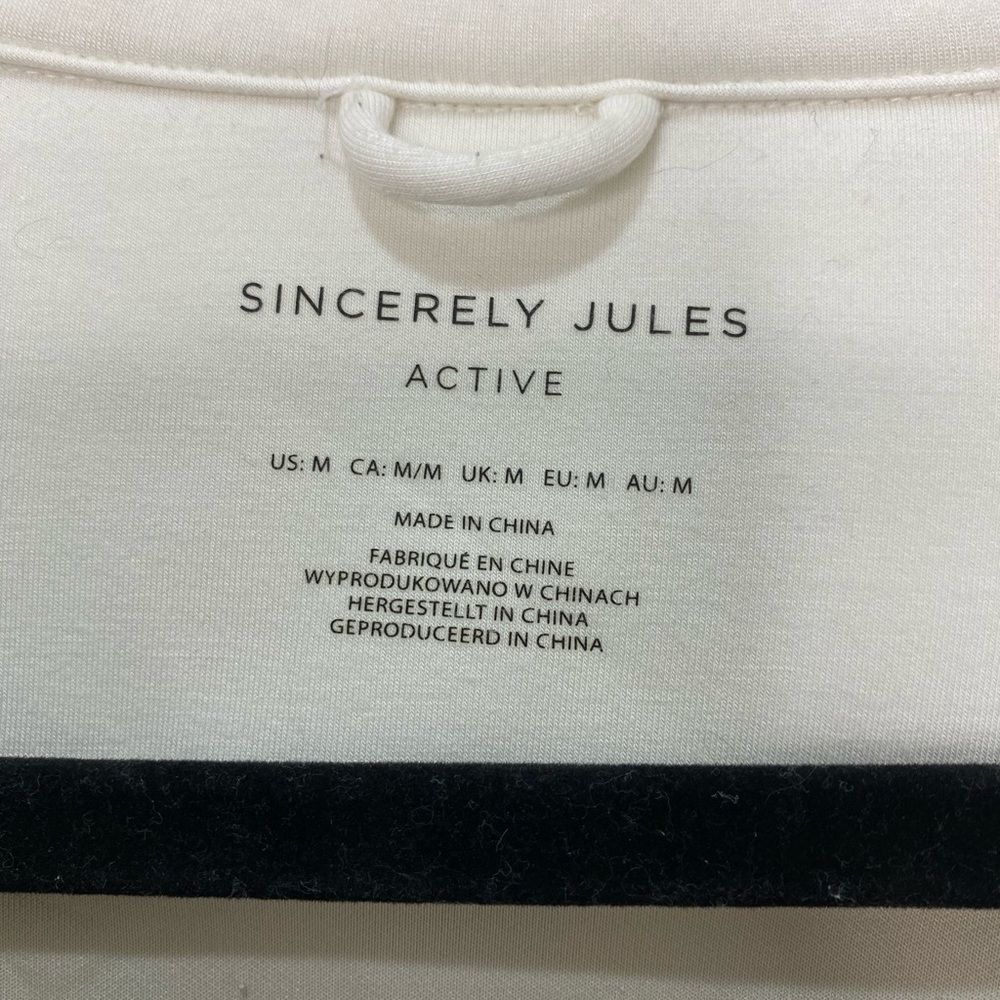 Sincerely Jules Cream and Tan Quarter Zip Pullover - Picture 3 of 8